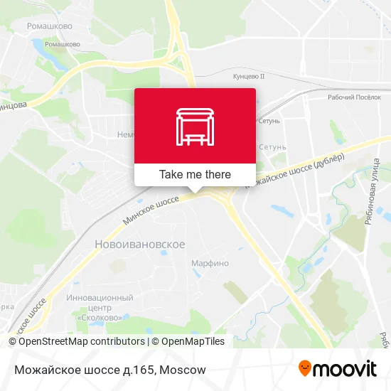 Можайское шоссе д.165 map