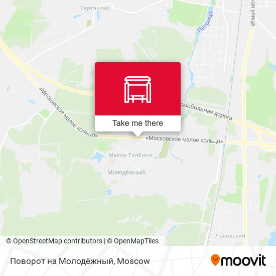 Поворот на Молодёжный map