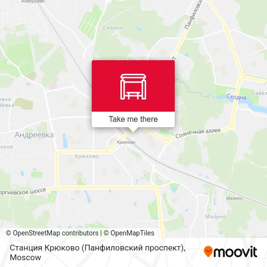 Станция Крюково (Панфиловский проспект) map