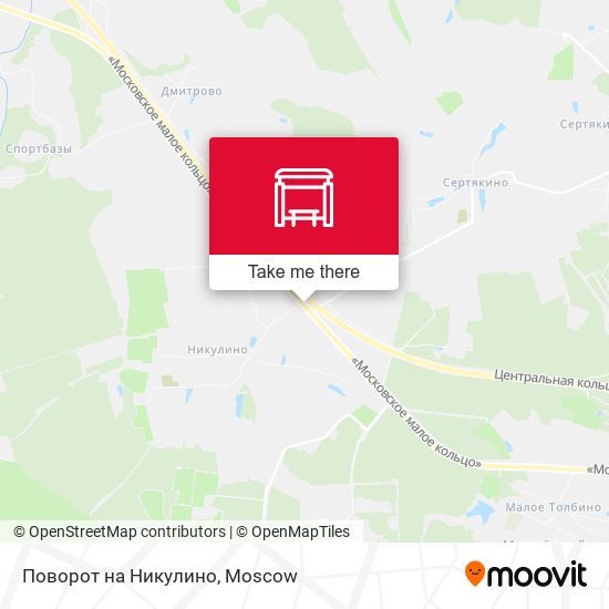 Поворот на Никулино map