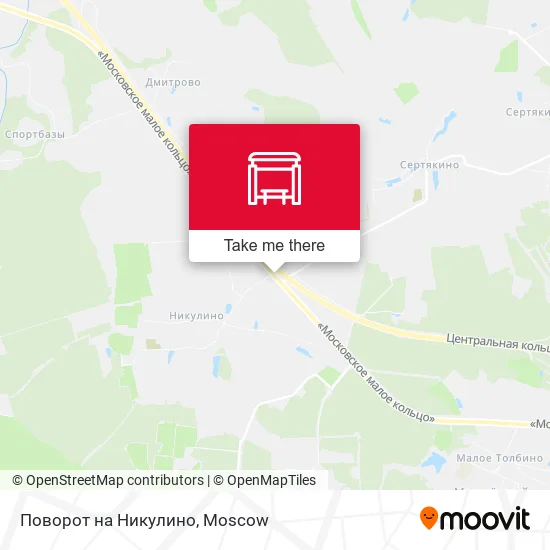 Поворот на Никулино map