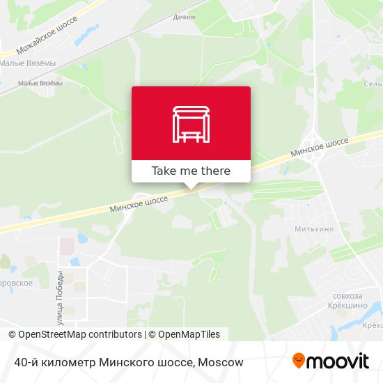 40-й километр Минского шоссе map