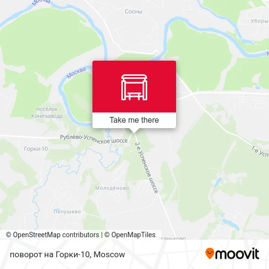 поворот на Горки-10 map