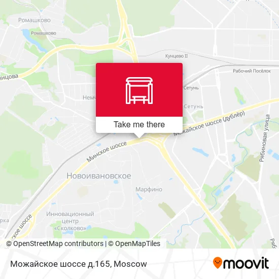 Можайское шоссе д.165 map