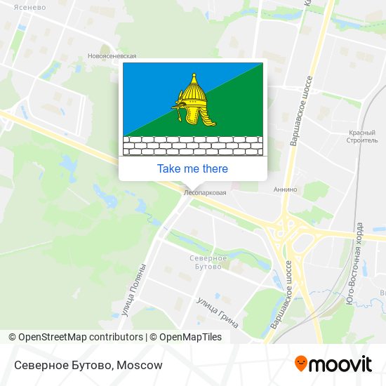 Северное Бутово map