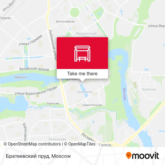 Братеевский пруд map