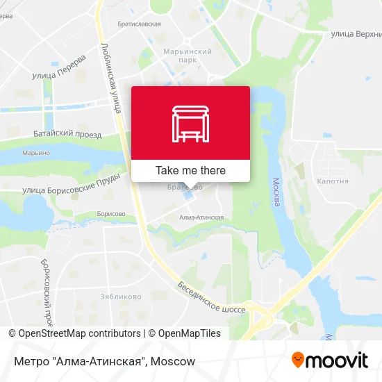 Метро "Алма-Атинская" map