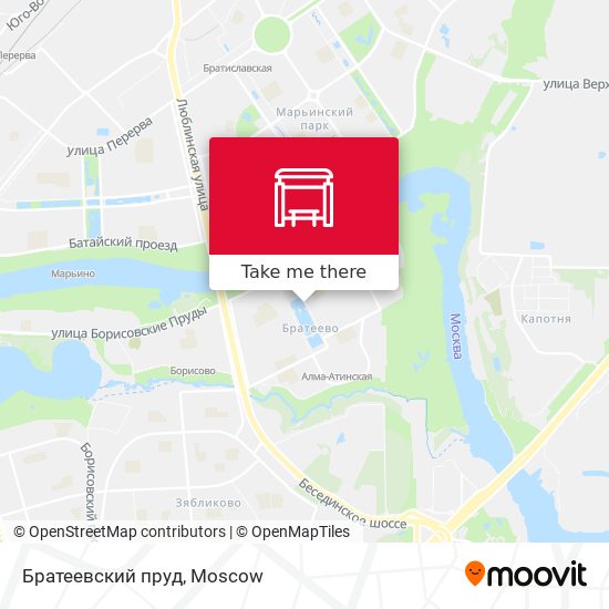 Братеевский пруд map