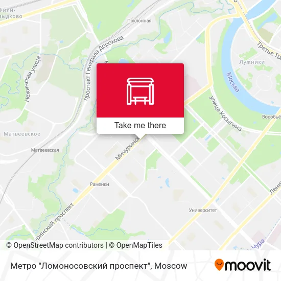 Метро "Ломоносовский проспект" map