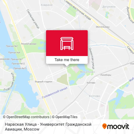 Нарвская Улица - Университет Гражданской Авиации map