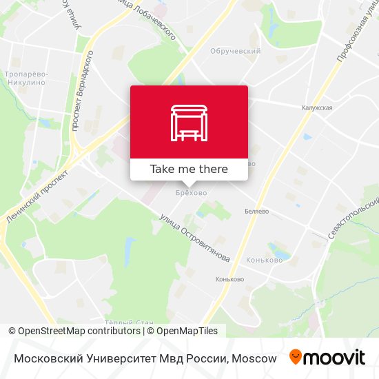 Московский Университет Мвд России map