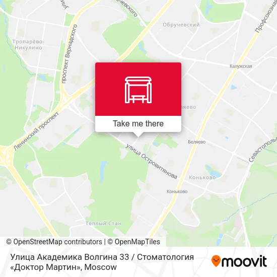 Улица Академика Волгина 33 / Стоматология «Доктор Мартин» map