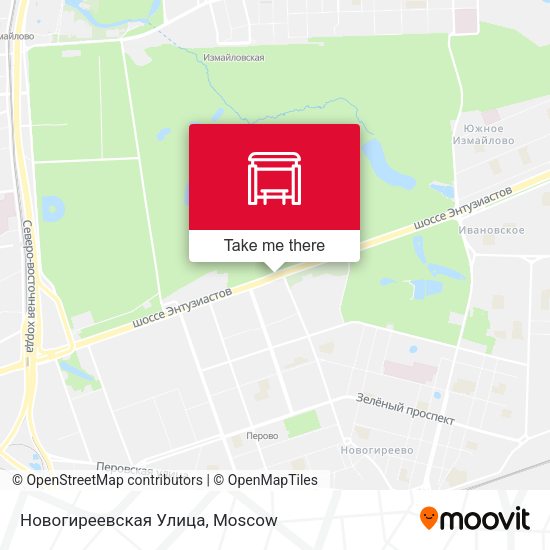 Новогиреевская Улица map
