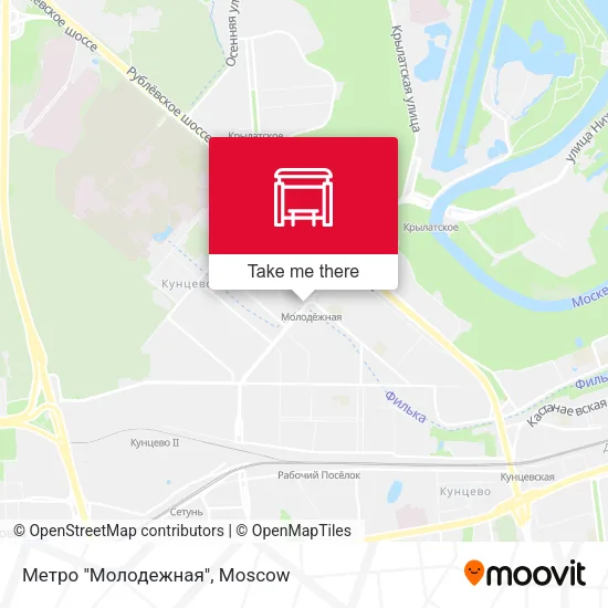 Метро "Молодежная" map
