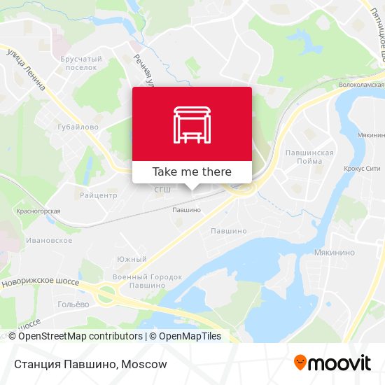 Станция Павшино map
