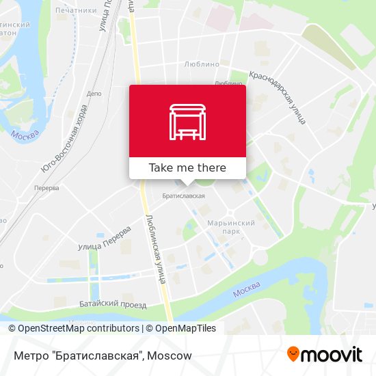 Метро "Братиславская" map