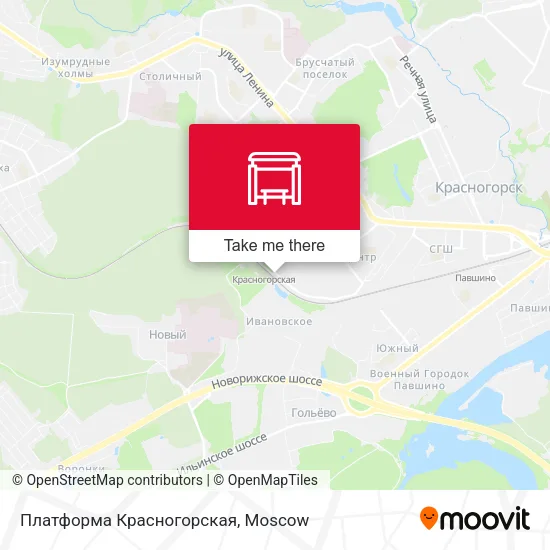 Платформа Красногорская map