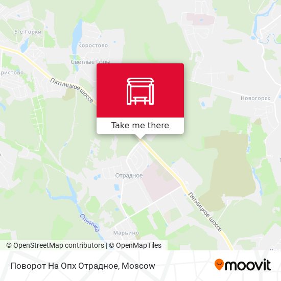 Поворот На Опх Отрадное map