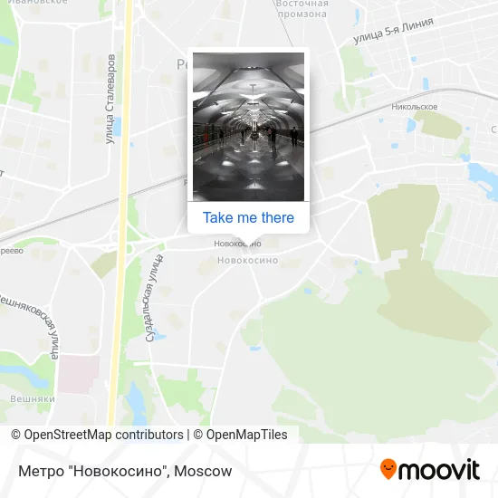 Метро "Новокосино" map