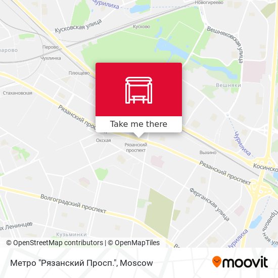 Метро "Рязанский Просп." map