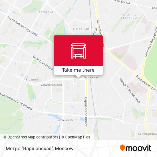 Метро "Варшавская" map