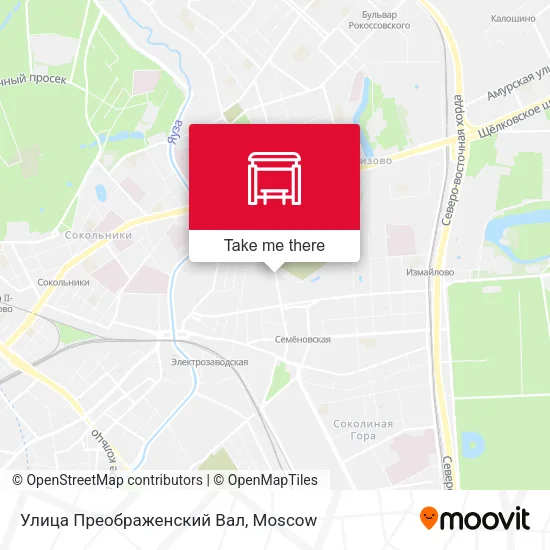 Улица Преображенский Вал map