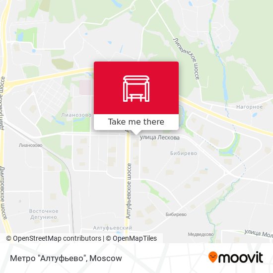 Метро "Алтуфьево" map