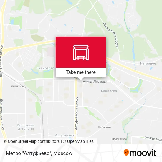 Метро "Алтуфьево" map