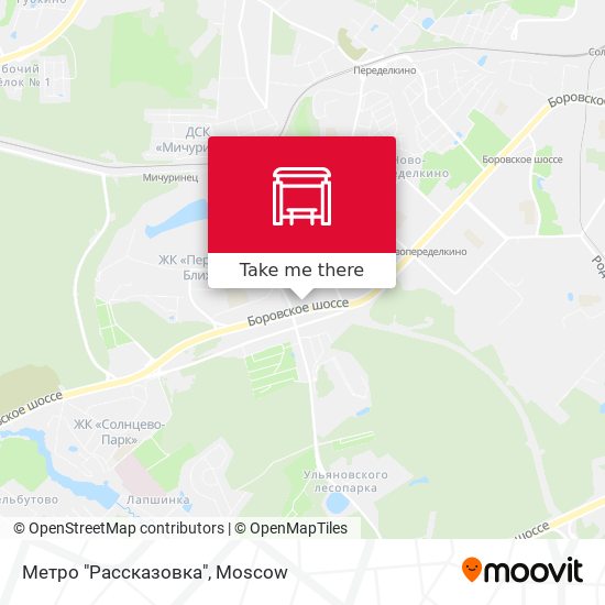 Метро "Рассказовка" map