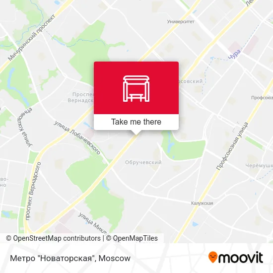 Метро "Новаторская" map