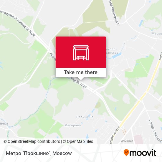 Метро "Прокшино" map