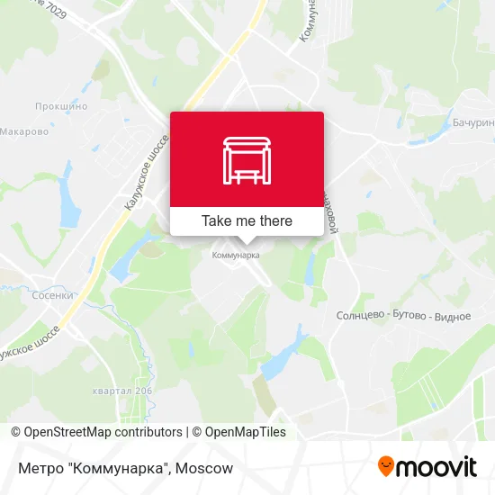 Метро "Коммунарка" map