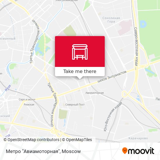 Метро "Авиамоторная" map