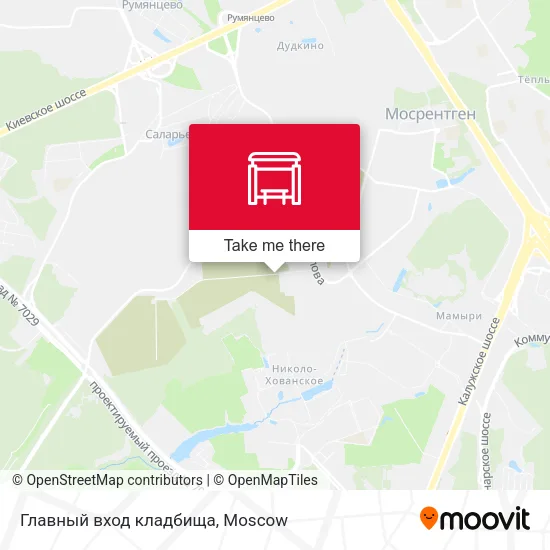 Главный вход кладбища map
