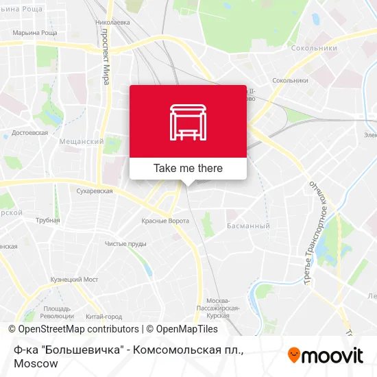 Ф-ка "Большевичка" - Комсомольская пл. map