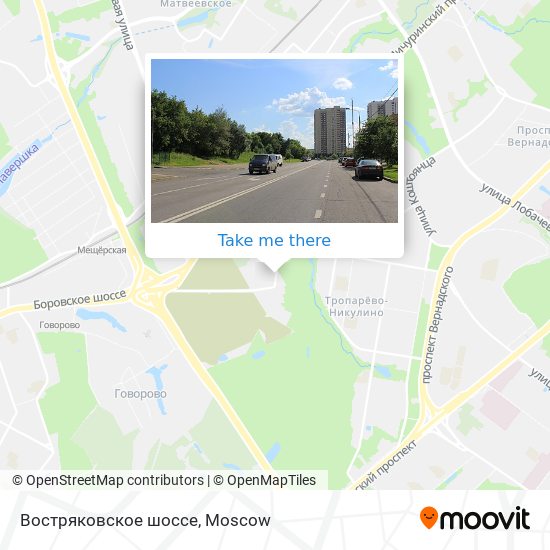 Востряковское шоссе map