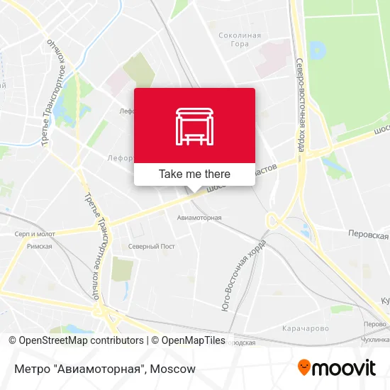Метро "Авиамоторная" map