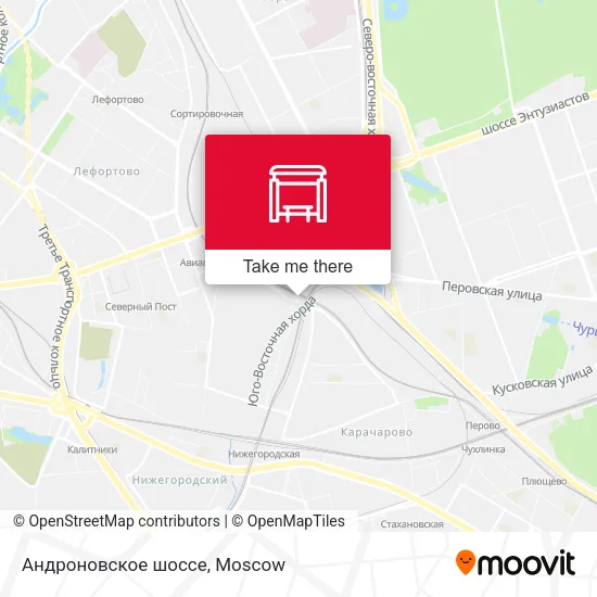 Андроновское шоссе map