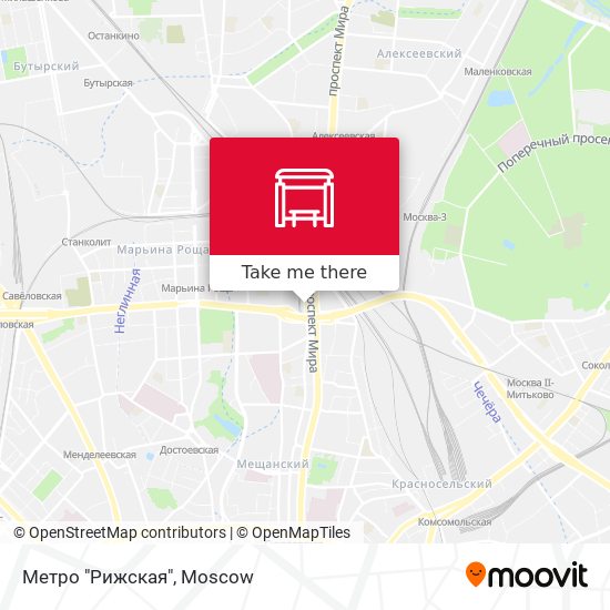 Метро "Рижская" map