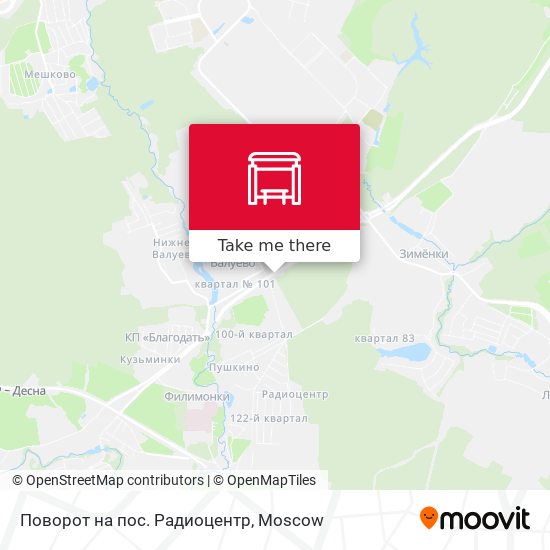 Поворот на пос. Радиоцентр map