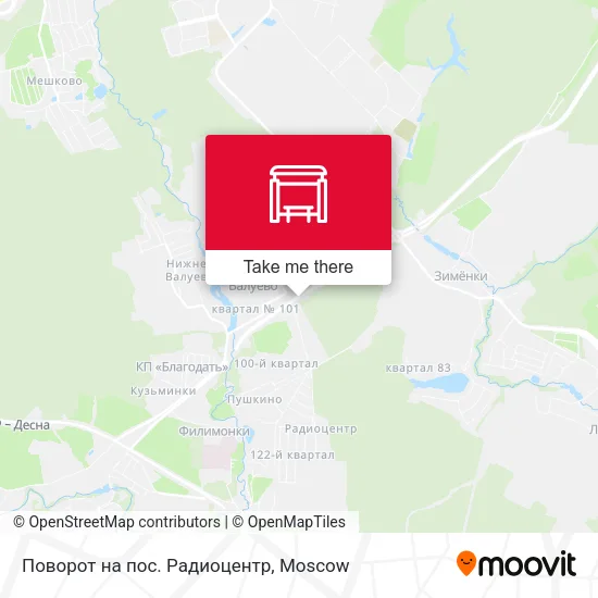 Поворот на пос. Радиоцентр map