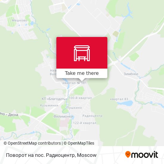 Поворот на пос. Радиоцентр map