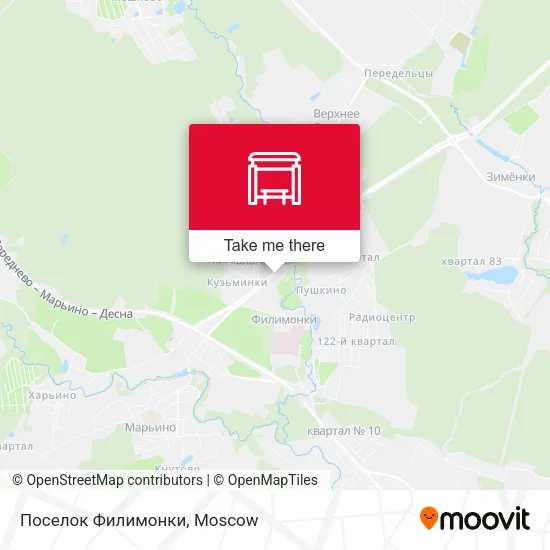 Поселок Филимонки map