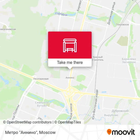 Метро "Аннино" map