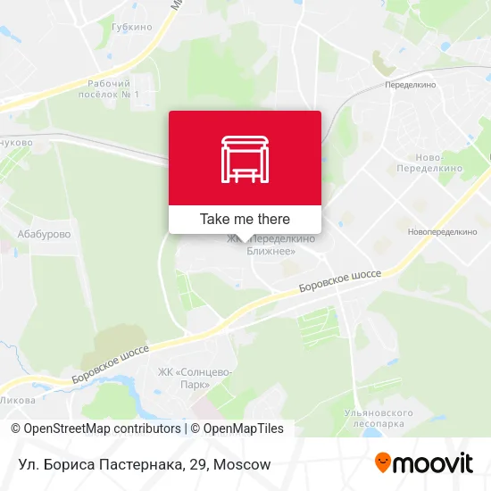 Ул. Бориса Пастернака, 29 map