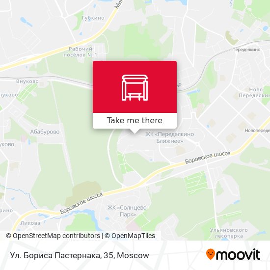 Ул. Бориса Пастернака, 35 map