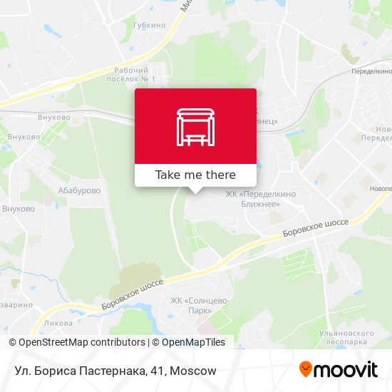 Ул. Бориса Пастернака, 41 map