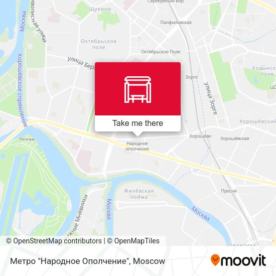 Метро "Народное Ополчение" map