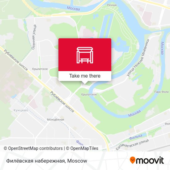 Филёвская набережная map