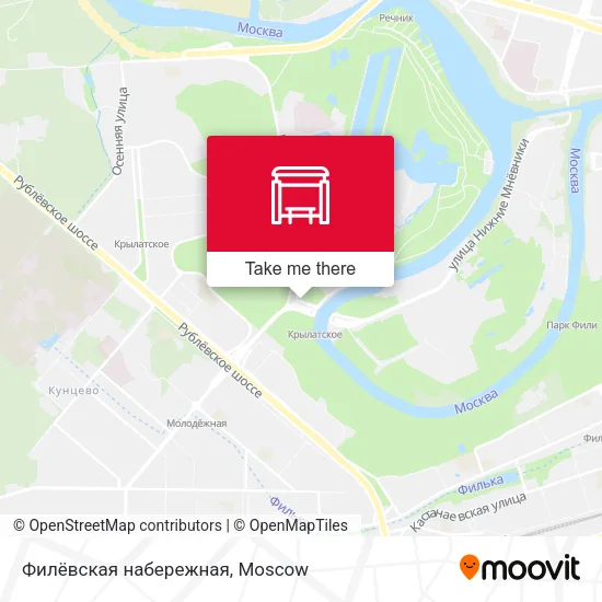 Филёвская набережная map